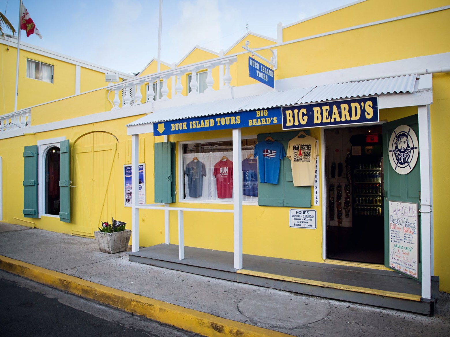 a store front at day